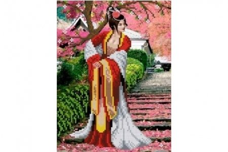 Набор для вышивания бисером KAROLINKA Японский сад, 19*25см