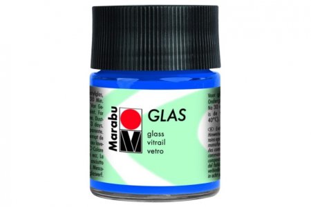 Витражная краска Marabu Glas на водной основе, ультрамарин (055), 50мл