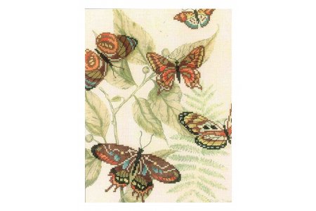 Набор для вышивания крестом РТО Царство бабочек, 20*26см