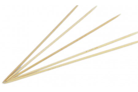 Спицы для вязания 5-ти комплектные GAMMA бамбуковые, d6мм, 20см