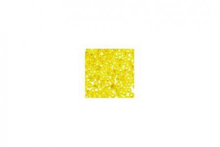 Бисер китайский круглый Ideal 10/0 прозрачный/глянцевый желтый (110), 50г