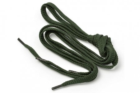 Шнурки плоские, темно-зеленый, 9мм, 100см, 1пара
