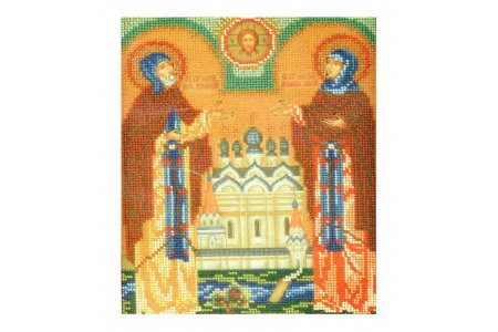 Набор для вышивания бисером РАДУГА БИСЕРА Святой Петр и Феврония, 20*25см