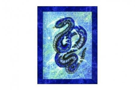 Набор для вышивания бисером ЧАРИВНА МИТЬ Змея, с нанесенным рисунком, 19*25,5см