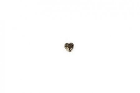 Бусина пластиковая ZLATKA Сердце, под античное серебро, 12*7мм