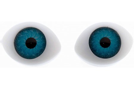 Глаза пластиковые для приклеивания, голубой, 15*11мм, 1пара