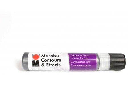 РАСПРОДАЖА Контур-эффект по шелку MARABU Countours & Effects металлик антрацит (772), 25мл