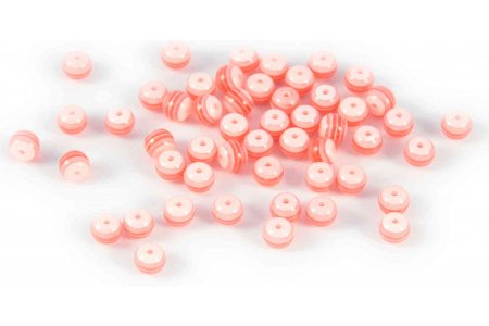 Бусина акриловая ZLATKA круглая, бледно-розово-красный (08), 8мм