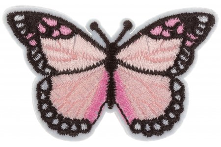 Термонаклейка Бабочка, светло-розовый, 7,5*4,6 см