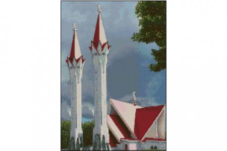 Канва с рисунком AY-СТУДИЯ Мечеть Ляля-Тюльпан, 29,7*42см