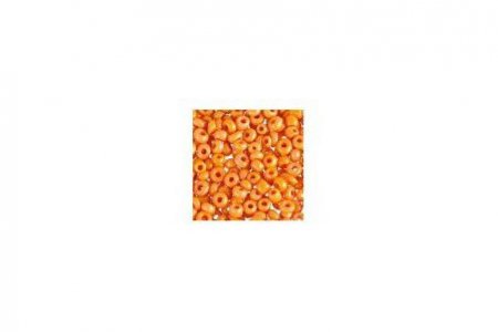 Бисер китайский круглый Ideal 10/0 непрозрачный/цветной оранжевый (50), 50г