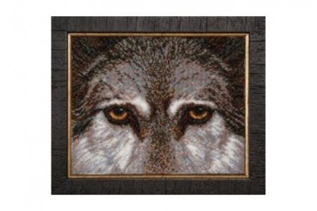 Набор для вышивания бисером ЧАРИВНА МИТЬ Волк, с нанесенным рисунком, 27*21,5см