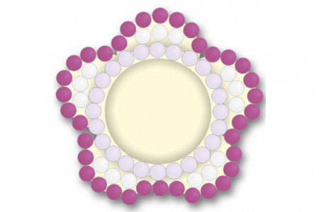 Набор стеклянной мозаики CRAFT PREMIER Фоторамка-цветок, фиолетовый_розовый, 14*14см