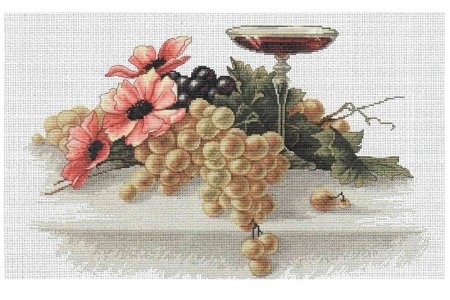 Набор для вышивания крестом Luca-s Цветы и виноград, 38*23см