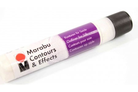 Контур-эффект по шелку MARABU Countours & Effects металлик белый (770), 25мл