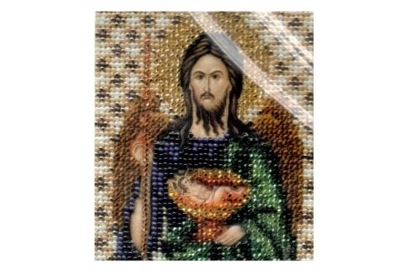 Набор для вышивания бисером ЧАРИВНА МИТЬ Икона Св. Пророка Предтечи и Крестителя Господнего Иоанна, с нанесенным рисунком, 9*11см