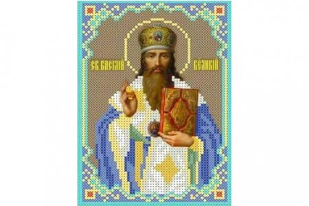 Набор для вышивания бисером KAROLINKA Святой Василий Великий, 12,4*17,5см
