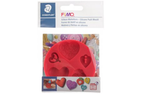 Силиконовые молды для запекания FIMO Сердца, 5 форм, 1,5-3см