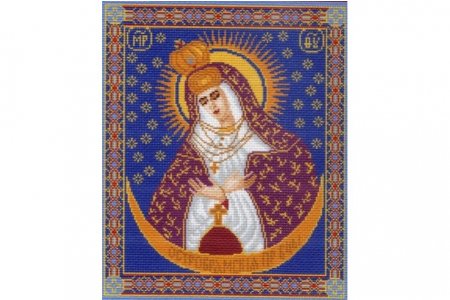 Канва с рисунком для вышивки крестом МАТРЕНИН ПОСАД Икона Божией Матери Остробрамская, 49*37см