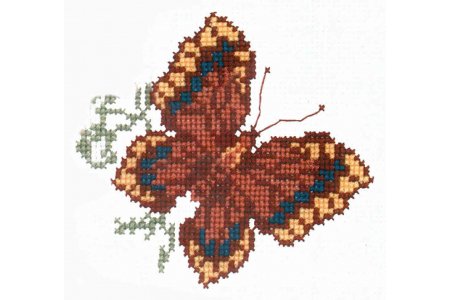 Набор для вышивания крестом РС-Студия Бабочка Шоколадница, 16*14см