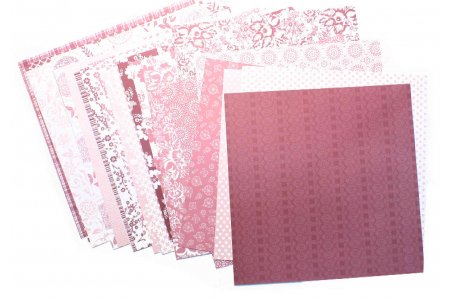 Набор бумаги для скрапбукинга Нежность, розовый, 30,5*30,5см, 32листа
