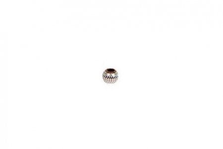 Бусина металлическая ZLATKA круглая с серебряным плетением, коричневый/серебро, 10мм