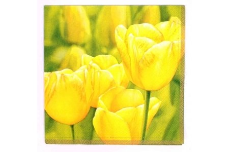 Салфетка для декупажа MAKI Желтые тюльпаны, 33*33см