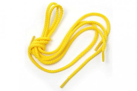 Шнурки круглые, желтый, 3,5мм, 60см, 1пара