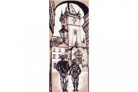 Канва с рисунком для вышивки крестом МАТРЕНИН ПОСАД Городская ратуша, 17*39см