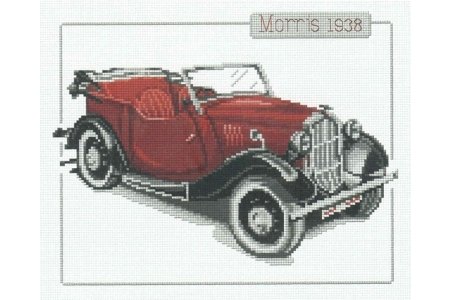 Набор для вышивания крестом Pinn Антикварные машины, Моррис 1938, 29*23см