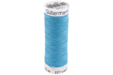 Нитки универсальные Gutermann, 100%полиэстер, 200м, лазурно-голубой (0197)