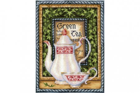 Набор для вышивания крестом ИНКОМТЕХ Коллекция чая Грин Мелисса, 20*26,5см