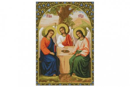 Канва с рисунком Новая Слобода Ветхозаветная Троица, 29,7*42см