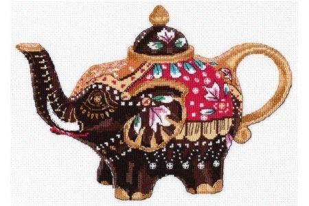 Набор для вышивания крестом ОВЕН Чайный слоник, 26*19см