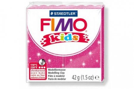 Полимерная глина FIMO kids, блестящий розовый (262), 42г