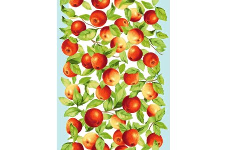 Ткань вафельное полотно ТХБК Яблочки (5616-1), 50см, 5м