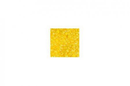 Бисер китайский круглый Ideal 10/0 непрозрачный/радужный желтый (402), 50г