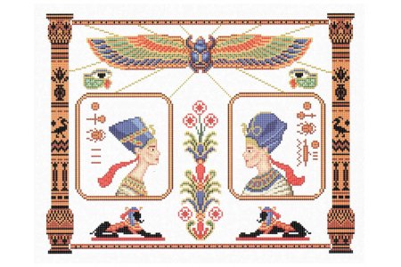 Набор для вышивания крестом Panna Нефертити и Эхнатон, 35*27см