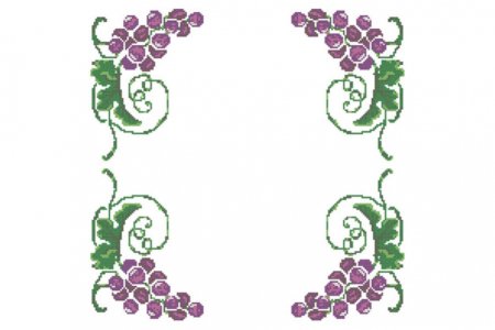 Ткань с нанесенным рисунком для вышивки бисером КАРОЛИНКА Салфетка, Виноградная лоза, 45*45см