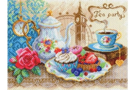 Набор для вышивания крестом МАТРЕНИН ПОСАД Время пить чай, с нанесенным рисунком, 37*49см