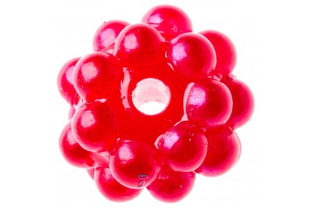 Бусина пластиковая ZLATKA круглая ярко-красный(09), 10мм