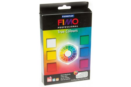 Набор полимерной глины FIMO Professional, Натуральные цвета, 6 блоков по 85г