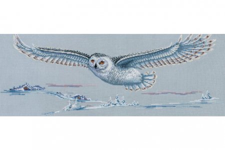 Набор для вышивания крестом ИНКОМТЕХ Полярная сова, 68*24см