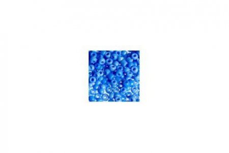 Бисер китайский круглый Ideal 6/0 непрозрачный/цветной темно-голубой (43В), 50г