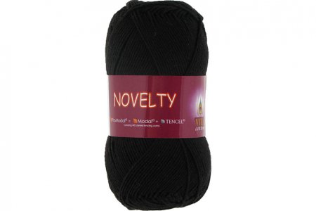 Пряжа Vita cotton Novelty черный (1202), 50%хлопок/50%ProModal, 200м, 50г