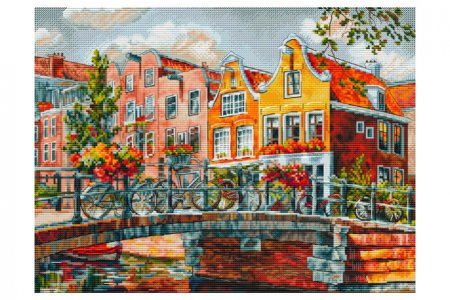 Набор для вышивания крестом БЕЛОСНЕЖКА Амстердам. Мост через канал, 36,5*27см