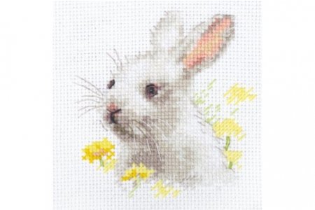Набор для вышивания крестом АЛИСА Белый крольчонок, 9*9см