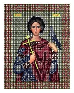 Набор для вышивания бисером GALLA COLLECTION икона Мученик Трифон, 23*29см