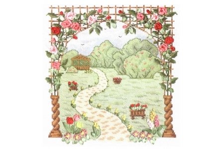 Набор для вышивания лентами PANNA Любимый сад, 28*29,5см
