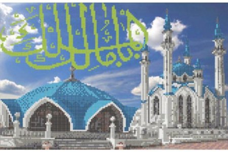 Набор для вышивания крестом Каролинка Мечеть Кул Шариф, с нанесенным рисунком, 22*30см